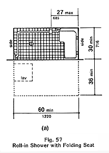 Roll-In Shower with Folding Seat