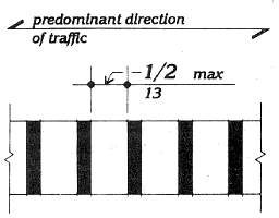 Gratings shown with one dimension 1/2 inch maximum measured parallel to the predominant direction of travel.